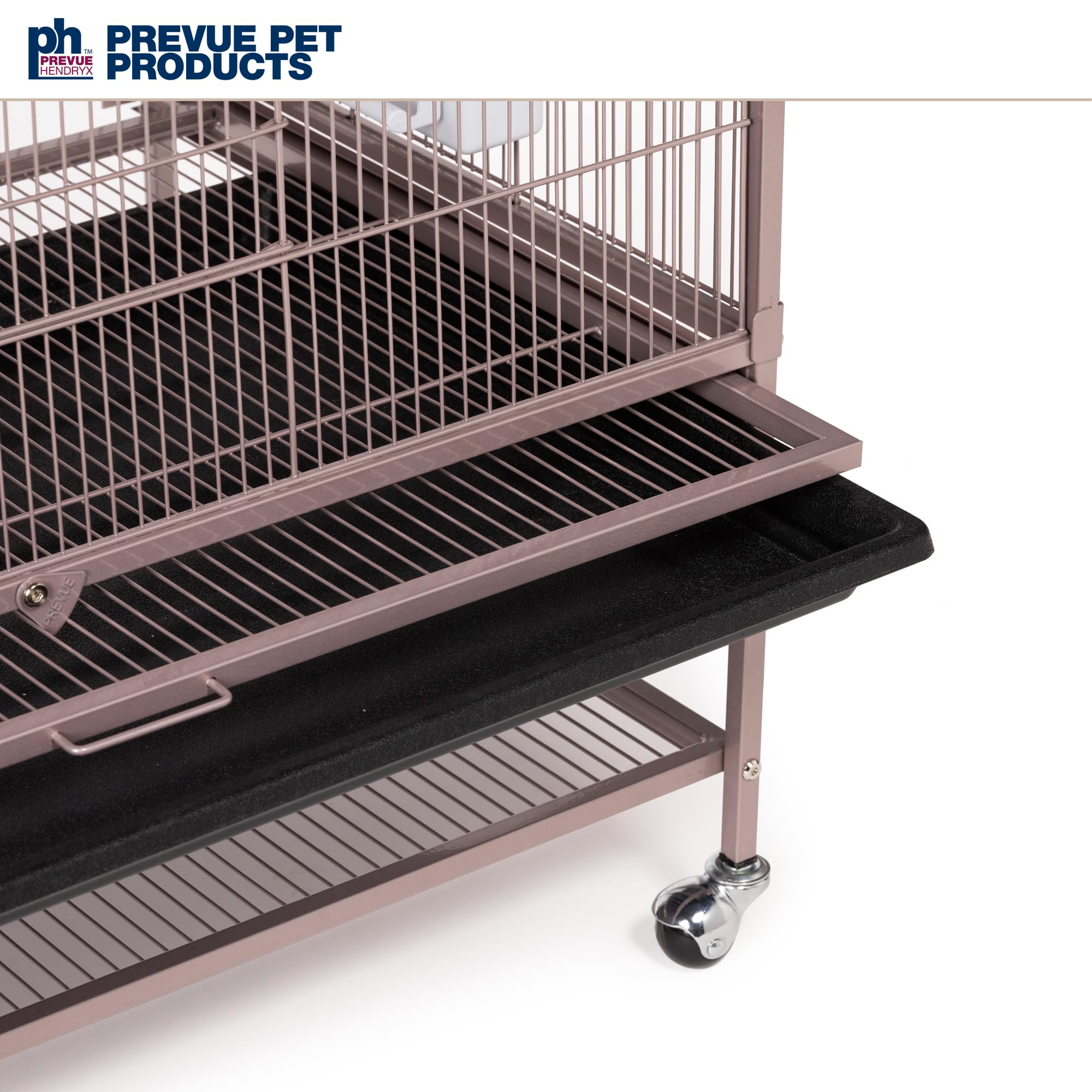Prevue F042 Blush Pink Flight Bird Cage - Small Parrot Cage for Cockatiels, Lovebirds & Finches - Perfect for Home, Office & Aviary Use