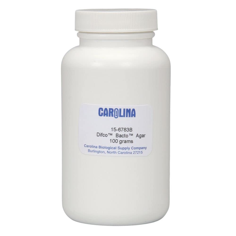 Difco Bacto Agar - 100g Dehydrated Culture Medium for Microbiology | Ideal for Lab Experiments, Bacterial Culturing & Research Studies