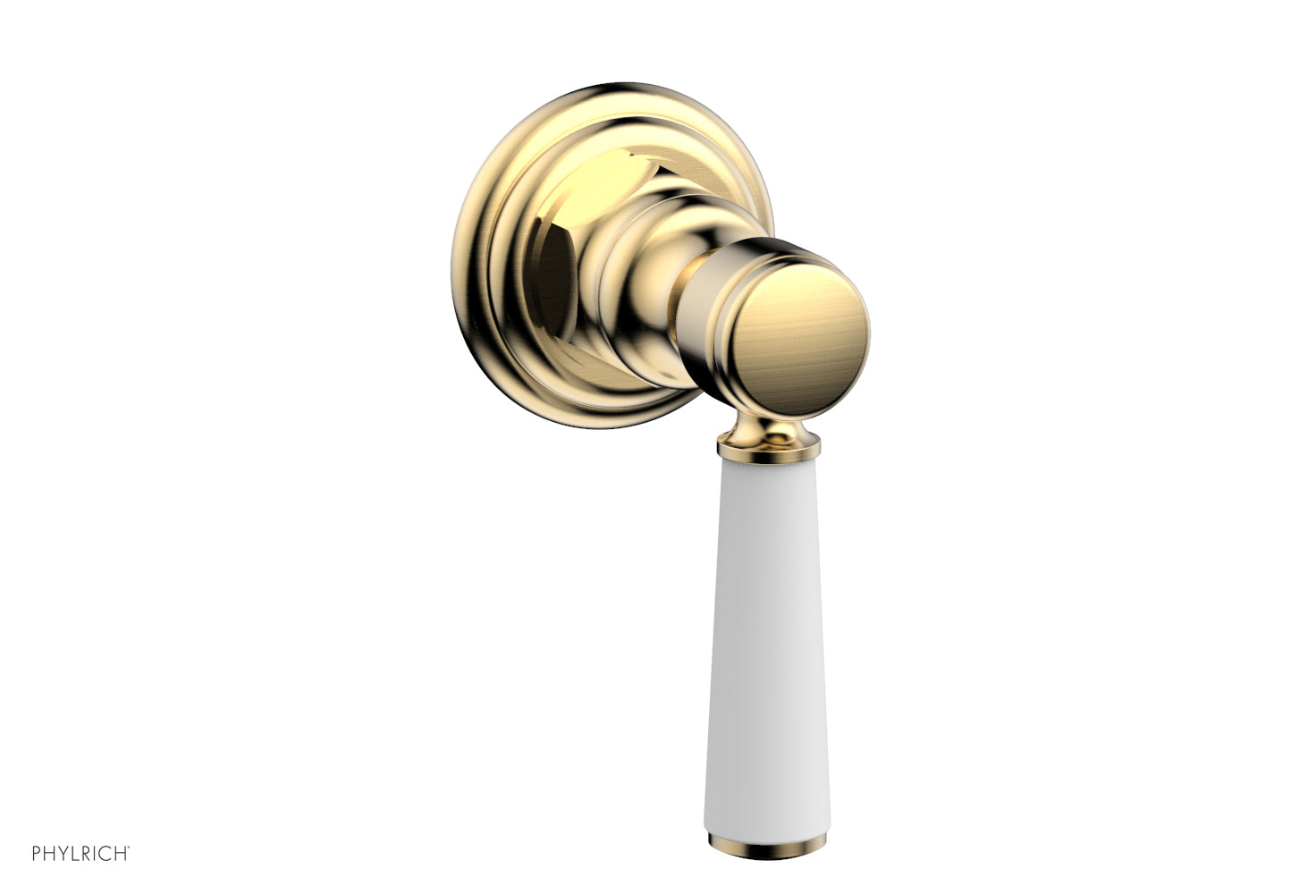 HEX TRADITIONAL/HENRI Volume Control Diverter Valve - Satin White Lever Handle (500-36) for Bathroom & Shower Fixtures