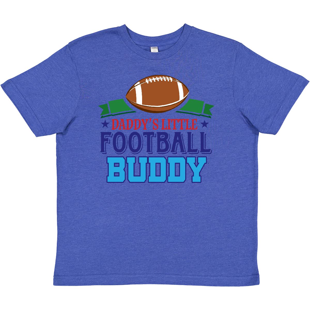Inktastic Boys' Football T-Shirt - Daddy's Little Football Buddy Youth Tee for Kids | Perfect for Game Day, Sports Events & Father-Son Bonding