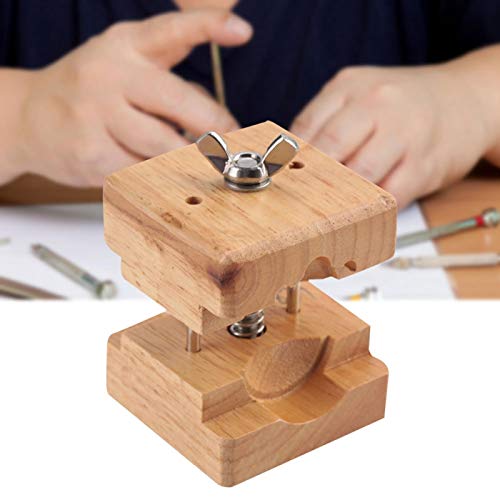 Professional Wooden Watch Movement Holder - Watch Repair Tool for Watchmakers, Jewelers & Hobbyists | Secure Clamp for Watch Case & Movement Repair | Perfect for Watch Maintenance, Restoration & DIY Projects