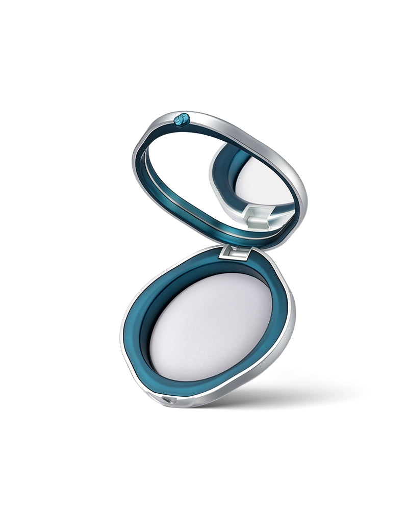Flawless Jade Breathable Pressed Powder - West Lake Edition with Clip-On Compact Carrier | Oil Control & Shine-Free Finish | Perfect for Travel & Touch-Ups