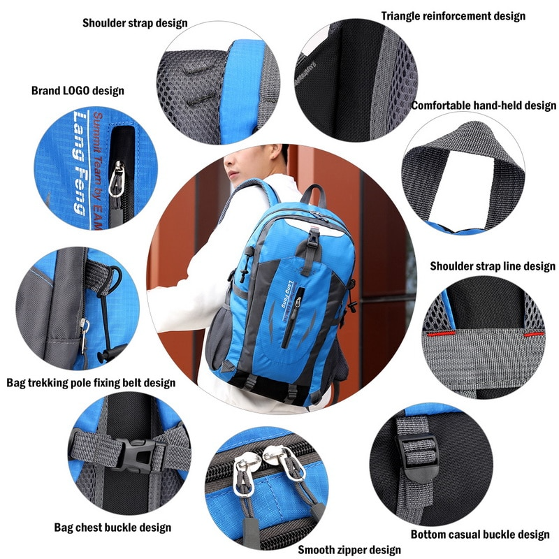40L Waterproof Hiking Backpack - Lightweight Outdoor Travel Backpack for Camping, Trekking & Mountaineering - Durable Rucksack for Adventure Travel & Daily Commute