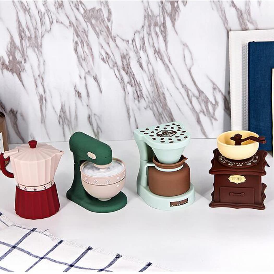 Hoshen Cute Coffee-Shaped Timer - Kitchen Cooking & Baking Alarm Clock, Study Reminder, Coffee Grinder Accessory (Random New/Old Model) - Perfect for Home Baking, Coffee Brewing & Time Management