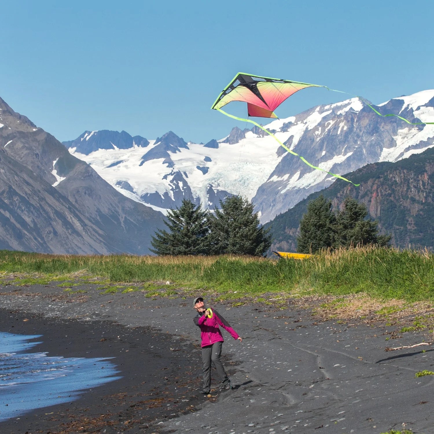 Prism Zenith 7 Stunt Kite - Professional Dual Line Kite with Infrared Design | Perfect for Beach Flying, Park Sports & Outdoor Family Fun