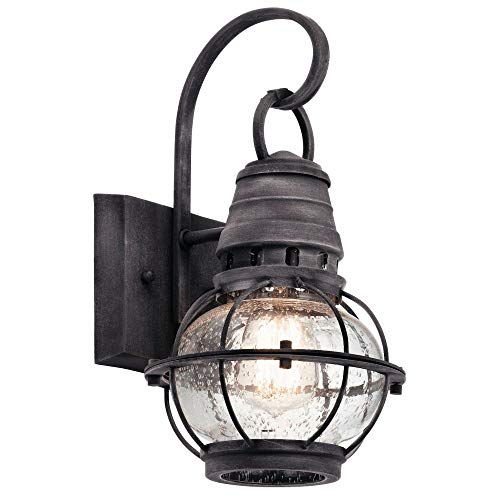 Kichler 49627WZC Modern One Light Outdoor Wall Mount Sconce - Waterproof Exterior Lighting for Porch, Patio, Garden & Entryway