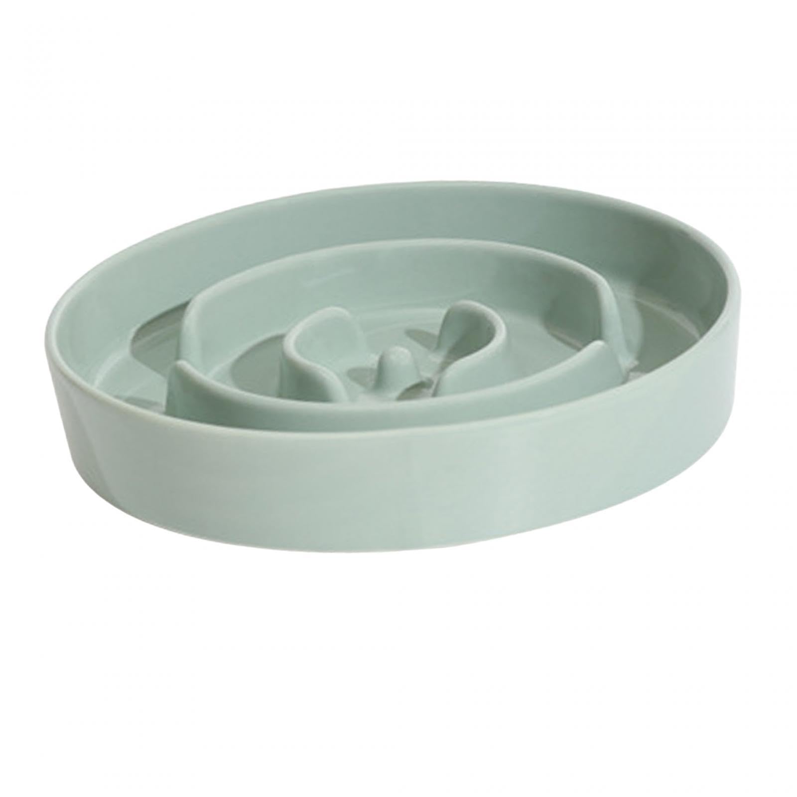 Enakshi Slow Feeder Dog Bowl - Puzzle Food Plate for Dogs & Cats, Anti-Gulping Pet Feeder Dish, Light Green 21cm - Perfect for Fast Eaters, Mealtime Enrichment & Portion Control