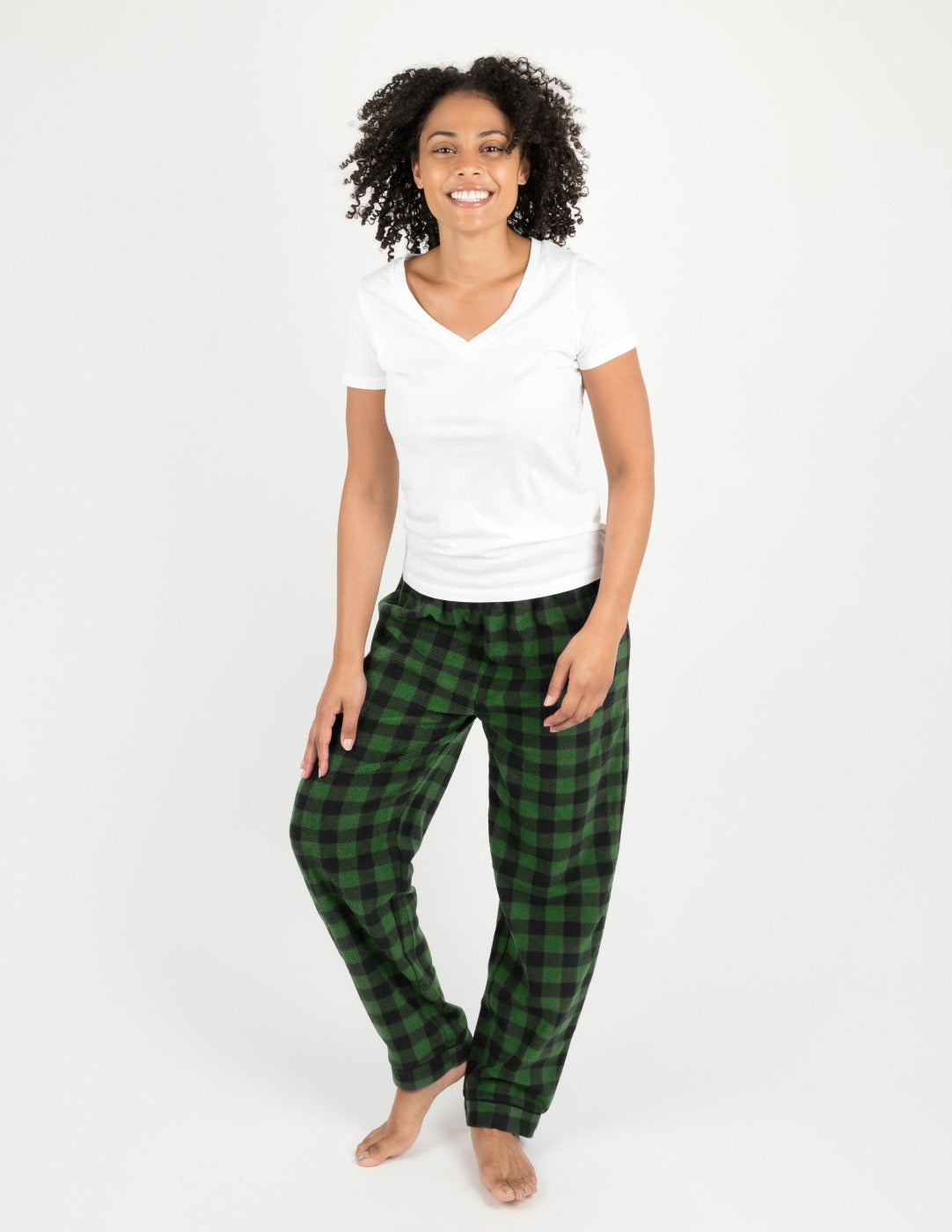 Cozy Women's Plaid Fleece Pajama Pants - Soft Winter Lounge Pants for Home, Sleep & Relaxation