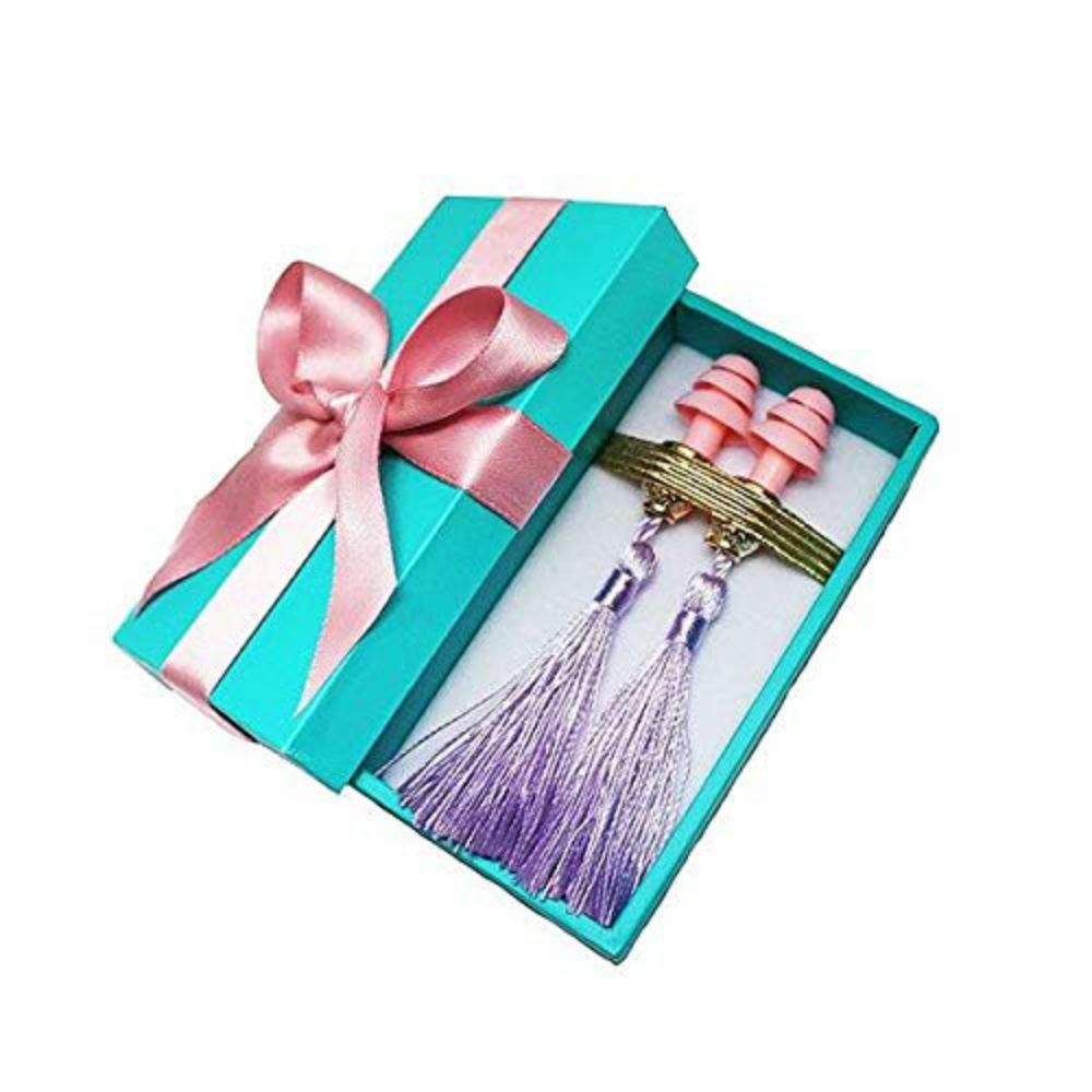 Utopiat Audrey Style Lavender Dream Earplugs - Sleep Noise Cancelling for Women, Inspired by Breakfast at Tiffany's Movie - Perfect for Travel, Office & Nighttime Use
