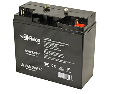Raion Power RG12220FP 12V 22Ah Replacement Battery for Electric Wheelchair & Mobility Scooter - Compatible with EV Rider Stand-N-Ride - Long Lasting & Reliable Power - Perfect for Daily Commuting, Outdoor Activities & Emergency Backup (2 Pack)