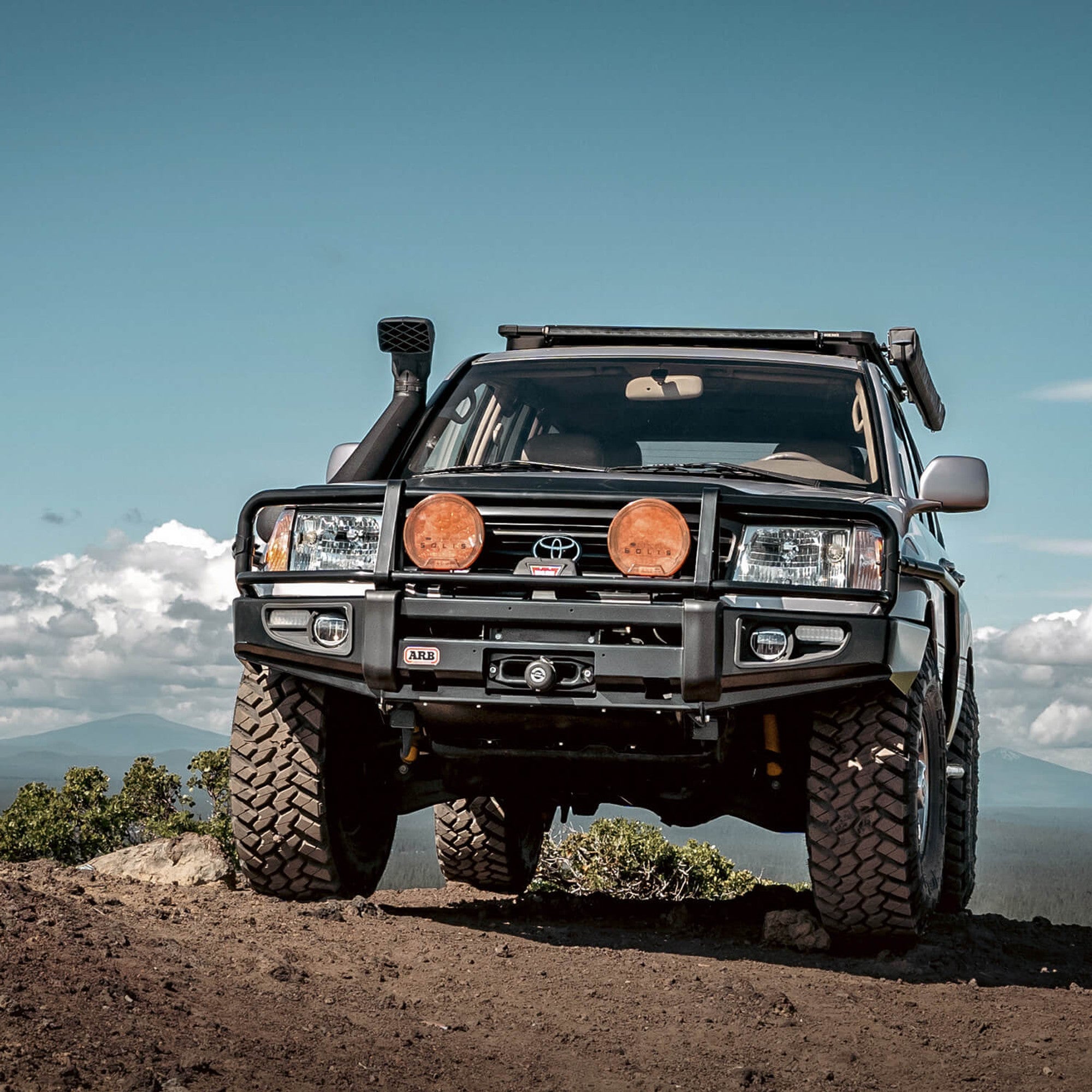 03-07 Toyota Land Cruiser Deluxe Front Bumper Replacement - Heavy Duty Steel Off-Road Bumper for Adventure & Rock Crawling
