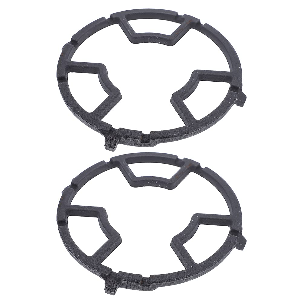 2-Pack Heavy Duty Cast Iron Gas Stove Bracket - Universal Wok Support Ring & Burner Grate for Secure Cooking - Perfect for Stir-Frying, Deep Frying & Outdoor Camping Stoves