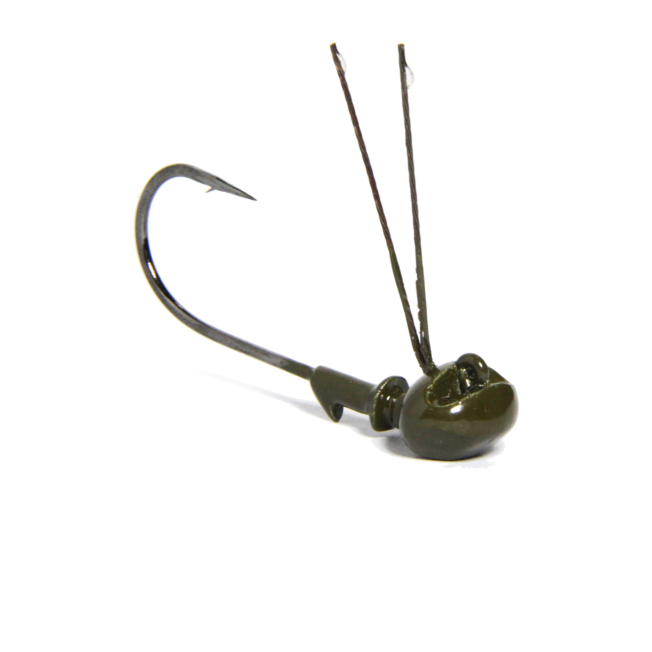 3-Pack Stealth HD Weedless Football Jig Heads with Sharp Hooks – Weighted Fishing Jigs for Bass, Walleye & Freshwater Fishing – Perfect for Flipping, Pitching & Heavy Cover