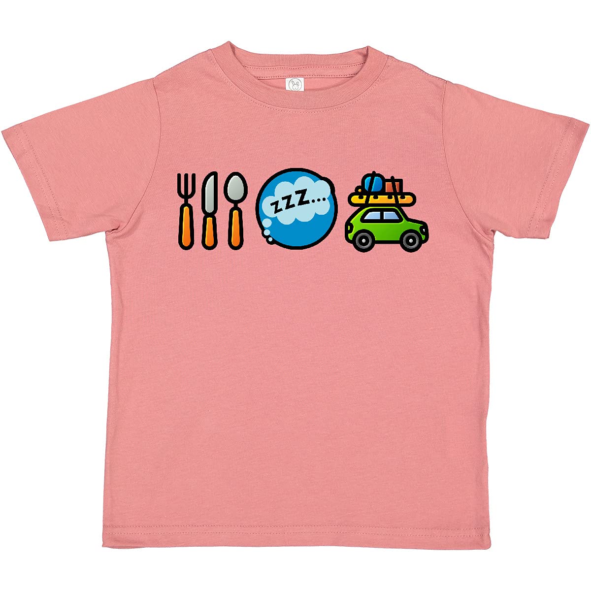 Inktastic Vacation Eat Sleep Travel Toddler T-Shirt - Cute Travel-Themed Baby Shirt for Boys & Girls - Perfect for Family Trips & Holidays