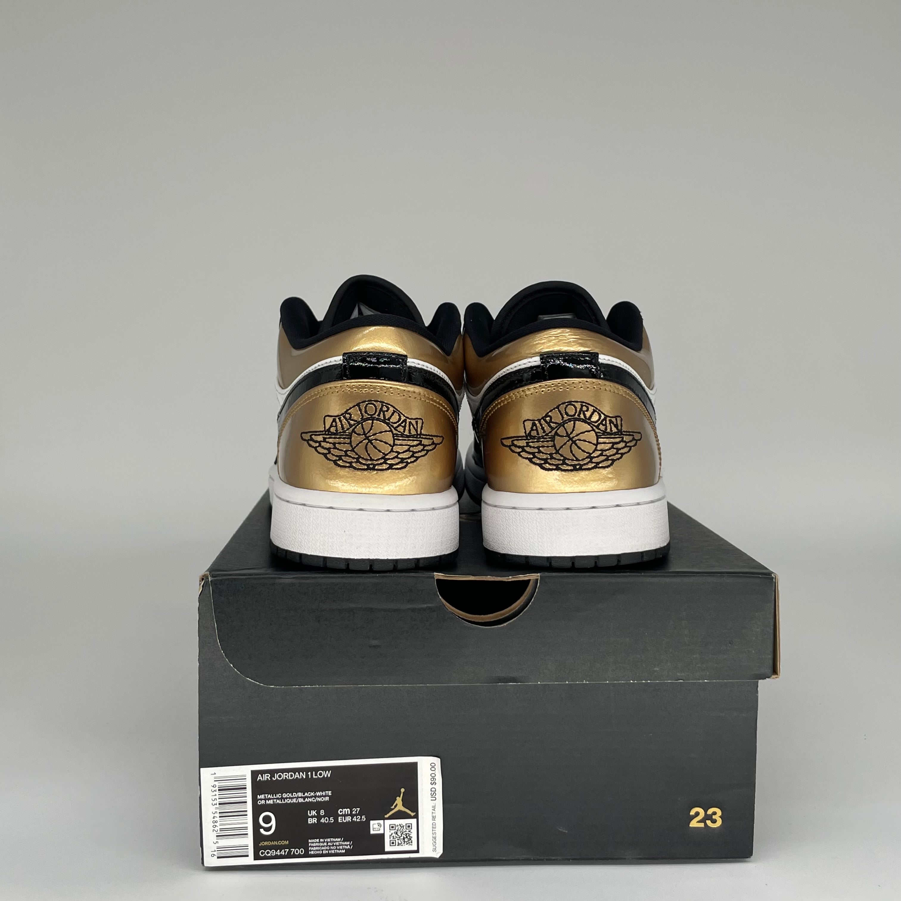 AIR JORDAN 1 LOW GOLD TOE Men's Basketball Shoes - Size 9 (CQ9447-700) | Retro Sneakers for Streetwear & Casual Outfits