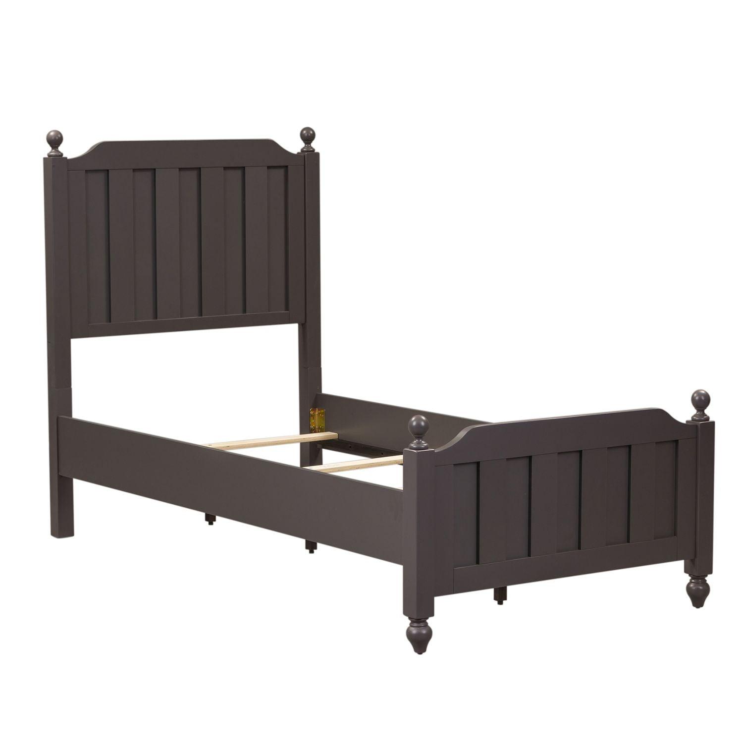 423 YBR TPB JLT Cottage View Twin Size Bed Frame - Sturdy Metal Platform with Wooden Slats, Noise-Free Support for Mattresses - Perfect for Guest Rooms, Kids' Rooms & Small Spaces