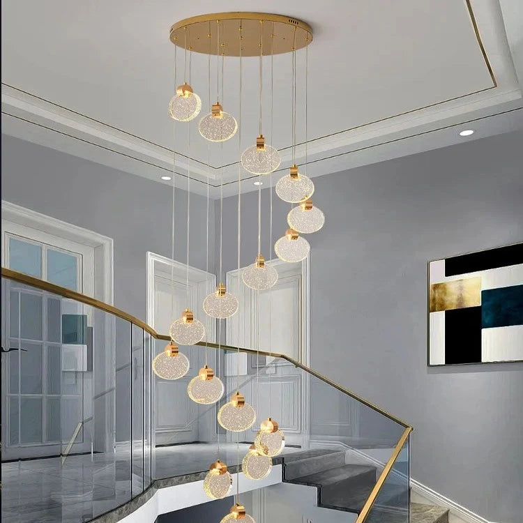 Modern Crystal LED Chandelier - Elegant Ceiling Light Fixture with Dimmable Lights for Dining Room, Bedroom, Living Room Decor