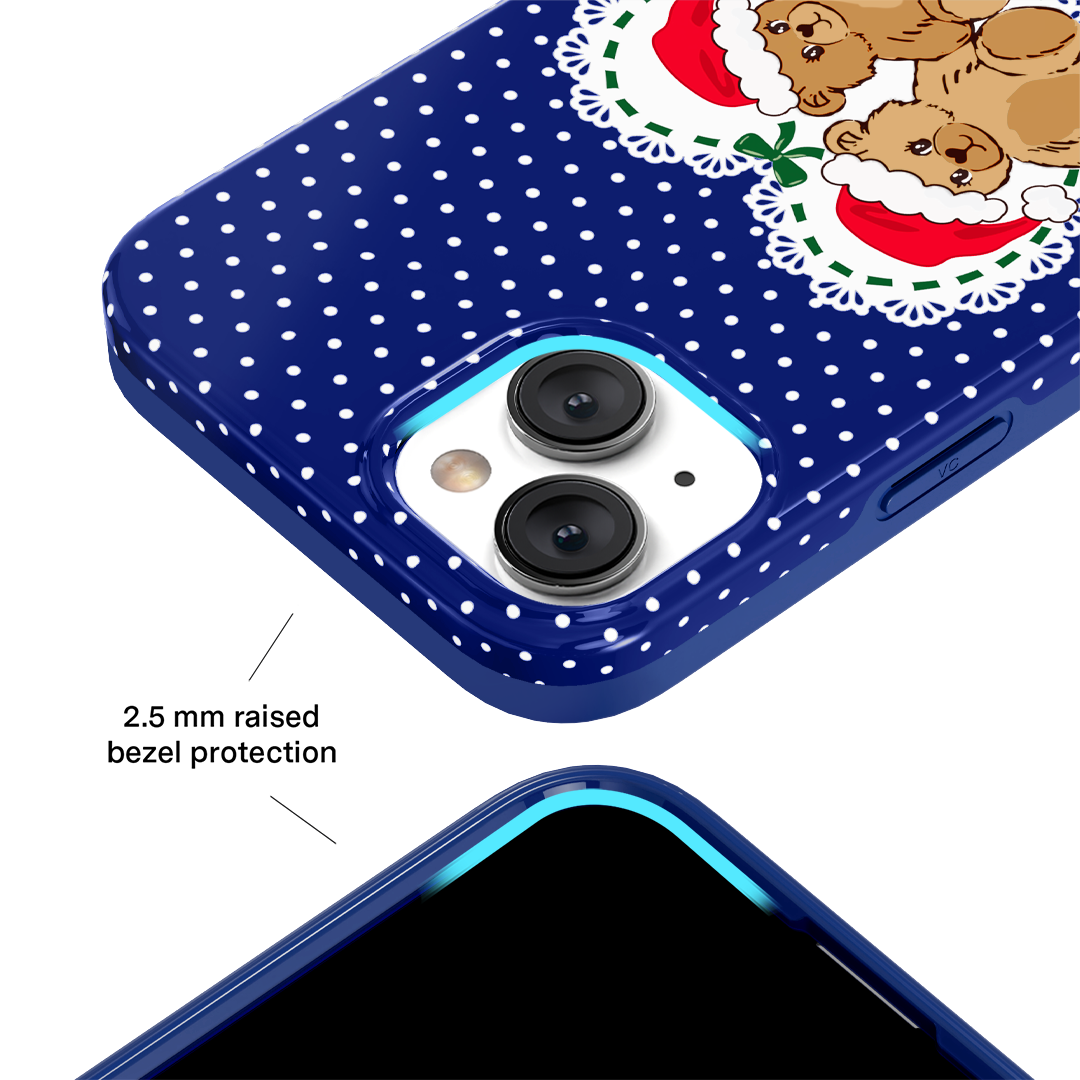 Winter Teddy Bear iPhone Case - Cute & Protective Phone Cover for iPhone 13/14/15 Pro Max - Perfect Gift for Christmas, Valentine's Day & Everyday Use