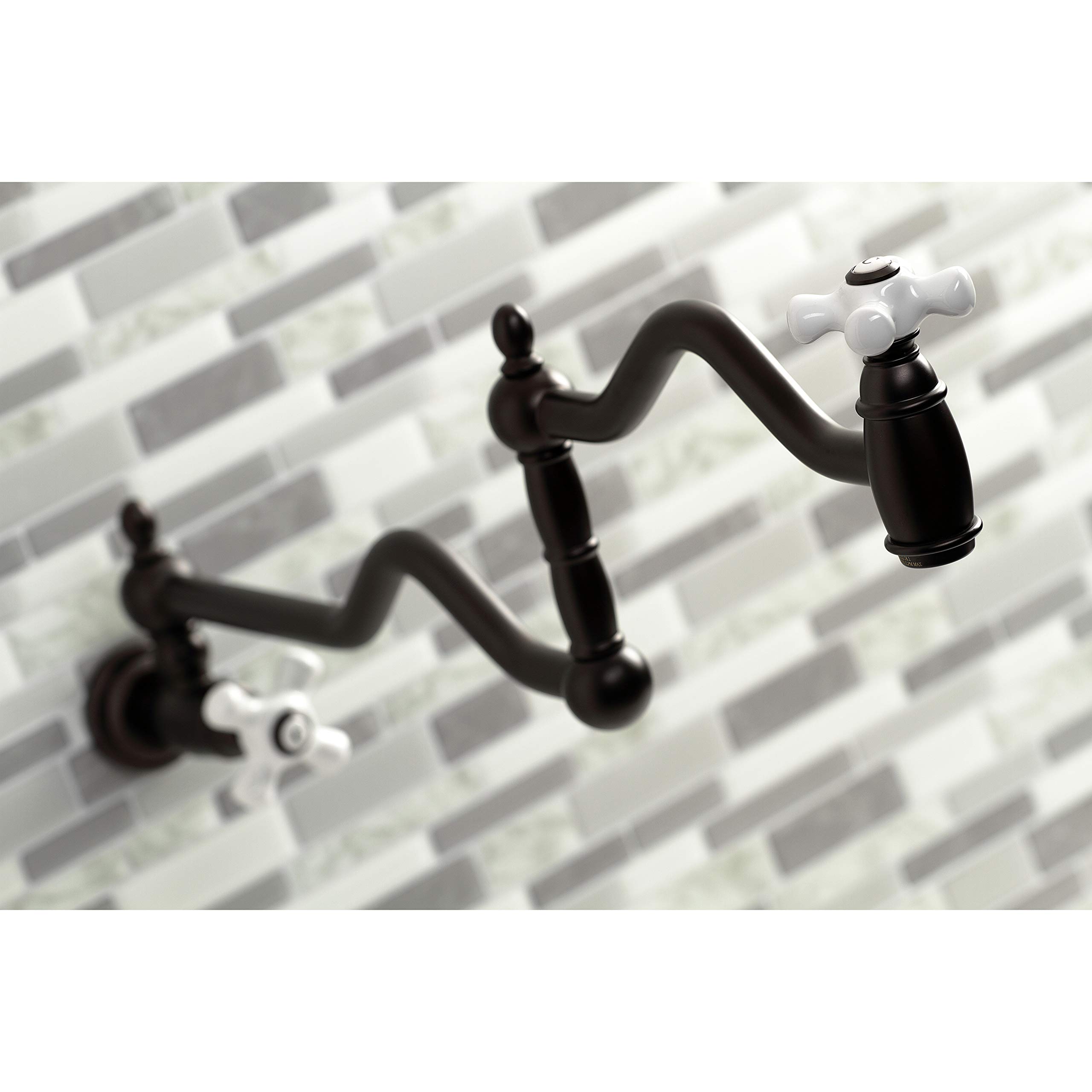 Kingston Brass KS2105PX Heritage Pot Filler Faucet - Oil Rubbed Bronze Finish - 24.13