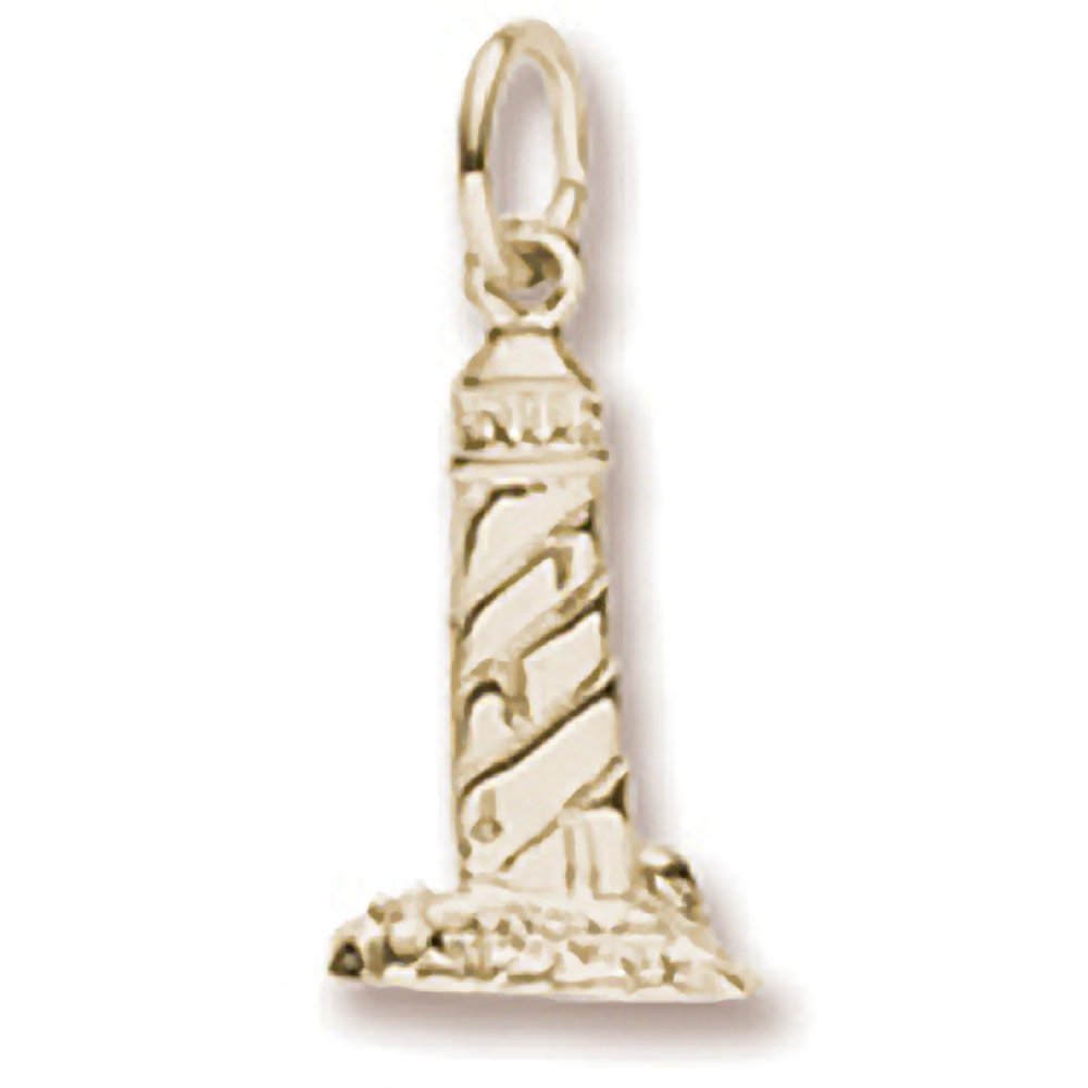 Lighthouse Charm Pendant - Sterling Silver & Gold Plated Jewelry for Bracelets & Necklaces - Perfect for Beach Lovers & Nautical Theme Gifts