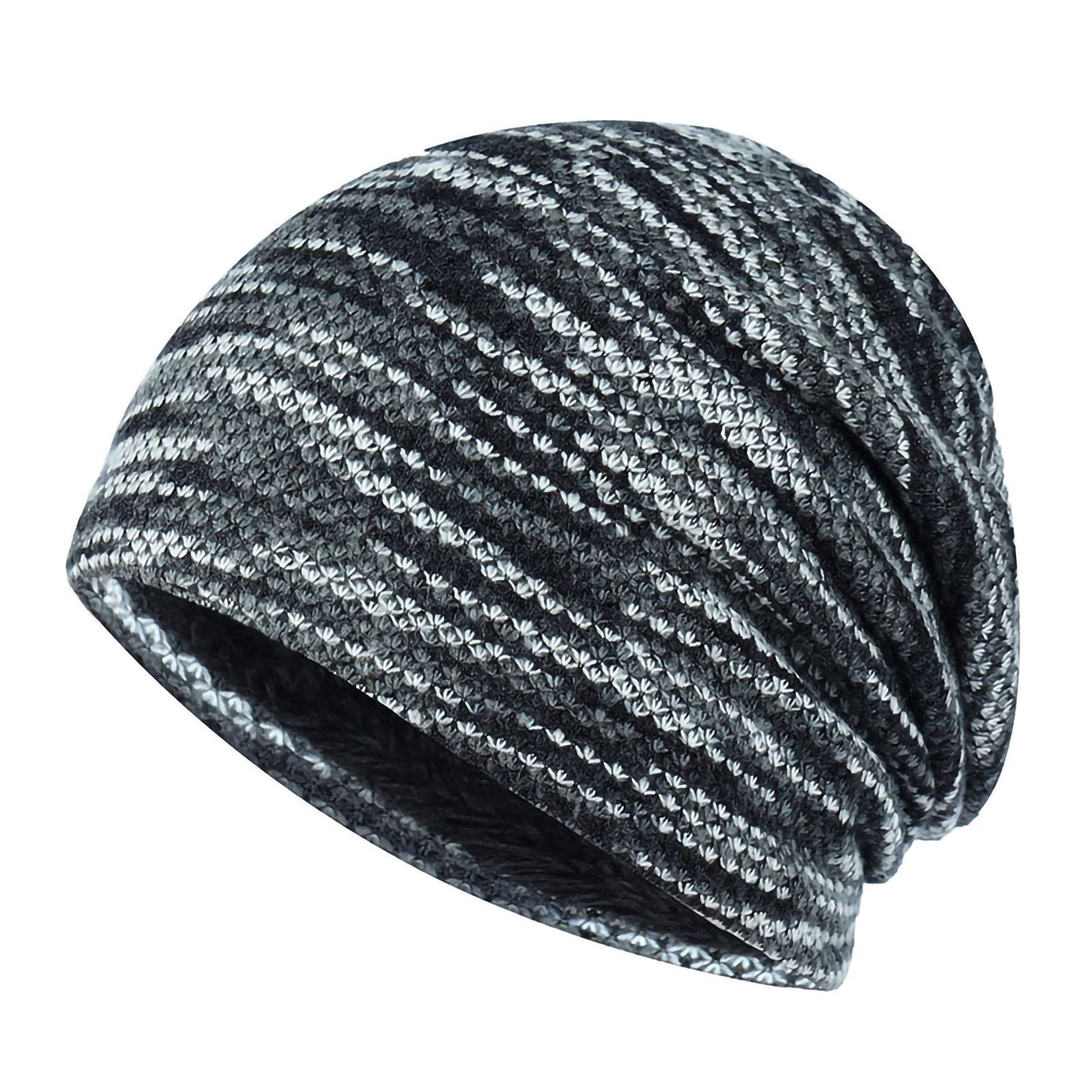 Warm Winter Knit Beanie Hat for Men & Women - Stretchy Soft Fleece Lined Skull Cap, Slouchy Unisex Hat for Cold Weather, Outdoor Activities, Fishing, and Casual Wear