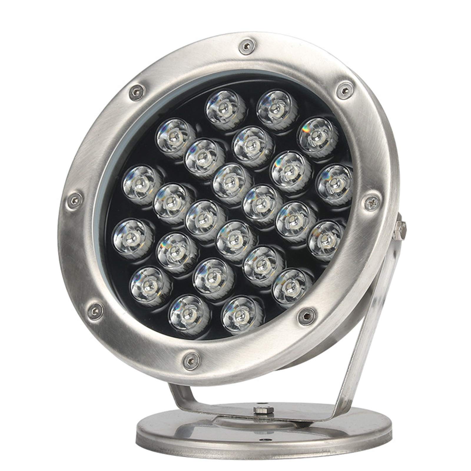 Waterproof RGB LED Underwater Light 12V - 18W Purple Submersible Spot Light for Swimming Pools, Fountains, Ponds, Water Gardens & Aquariums | Perfect for Landscape Lighting, Backyard Decor & Nighttime Illumination