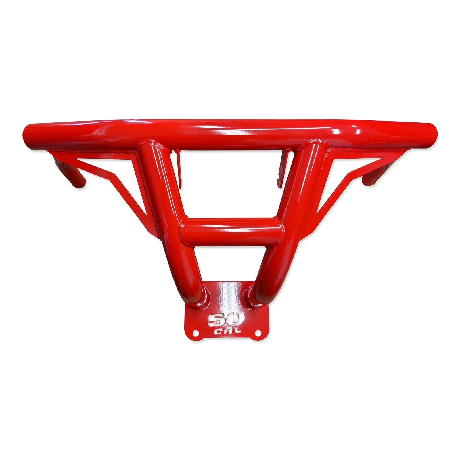 50 Caliber Racing Red Front Bumper for Polaris RZR Pro XP & XP4 (2020+) - Compatible with 2 & 4 Seater Models, Light Bar Tabs Included - Perfect for Off-Roading, Trail Riding & UTV Adventures
