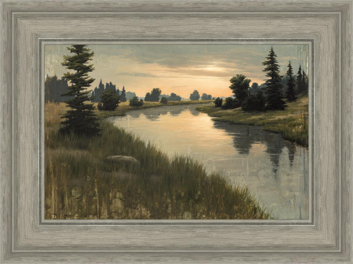 Calming Dusk By Dan Wilson - Relaxing Home Decor Painting for Living Room & Bedroom - Perfect Wall Art for Stress Relief & Meditation Spaces