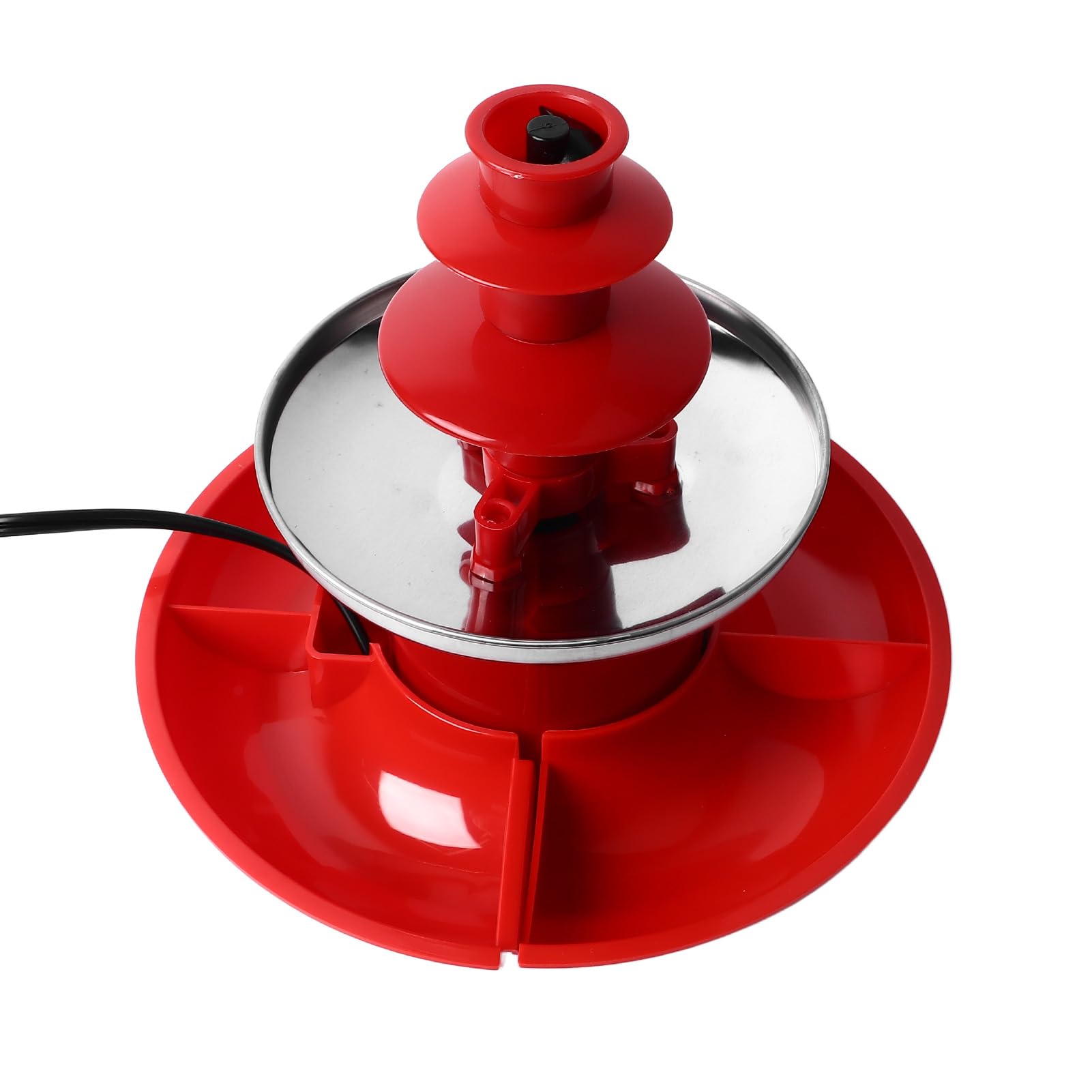 Bewinner 3-Tier Mini Electric Chocolate Fondue Fountain for Parties, Christmas & Events - Melts Chocolate, Cheese & Candy - Perfect for Dessert Buffets, Weddings & Family Gatherings