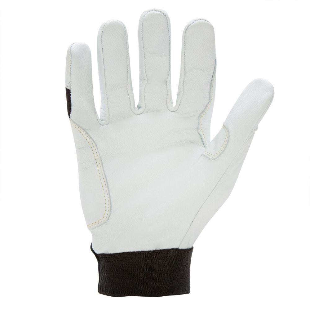 212 Performance FRLPC5 05 009 Fire Resistant Leather Palm Welding Gloves - Medium, Black & White - Heat & Spark Protection for Welders, Fabricators & Metalworkers