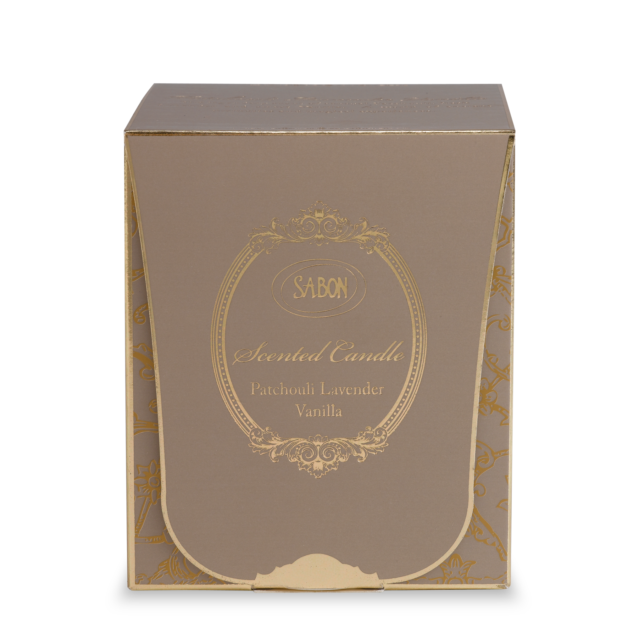 Premium Large Glass Candle with Patchouli, Lavender & Vanilla Scent - Aromatherapy for Home Relaxation, Spa & Meditation