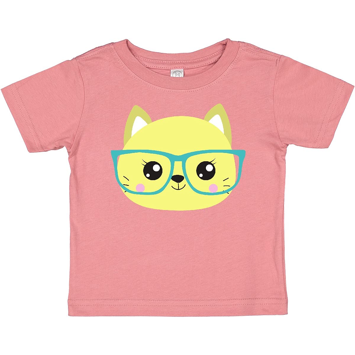 Inktastic Hipster Cat Graphic Tee - Cute Kitten with Glasses T-Shirt for Women & Men - Perfect for Casual Wear, Cat Lovers Gift, and Funny Outfits