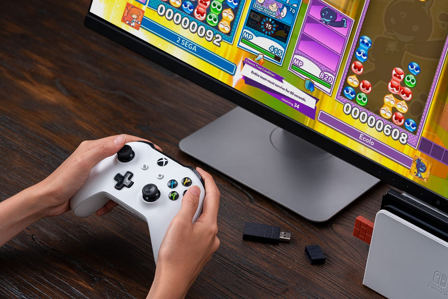 8Bitdo Wireless USB Adapter 2 - Bluetooth USB Adapter for Xbox Series, Switch Pro, Joycons, PS5, PS4, PS3 Controllers - Works with Switch, PC, Android TV Box, Raspberry Pi, Retrofreak (Brown) - Perfect for Gaming, Streaming & Retro Console Setup