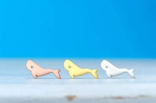 14K Solid Gold Whale Earrings - Mother & Baby Mismatched Stud Set in 9K/18K Options | Ocean-Themed Minimalist Jewelry for Women, Girls & Boys | Perfect for Beach Vacations, Gifts & Everyday Wear | ZoozJewelry