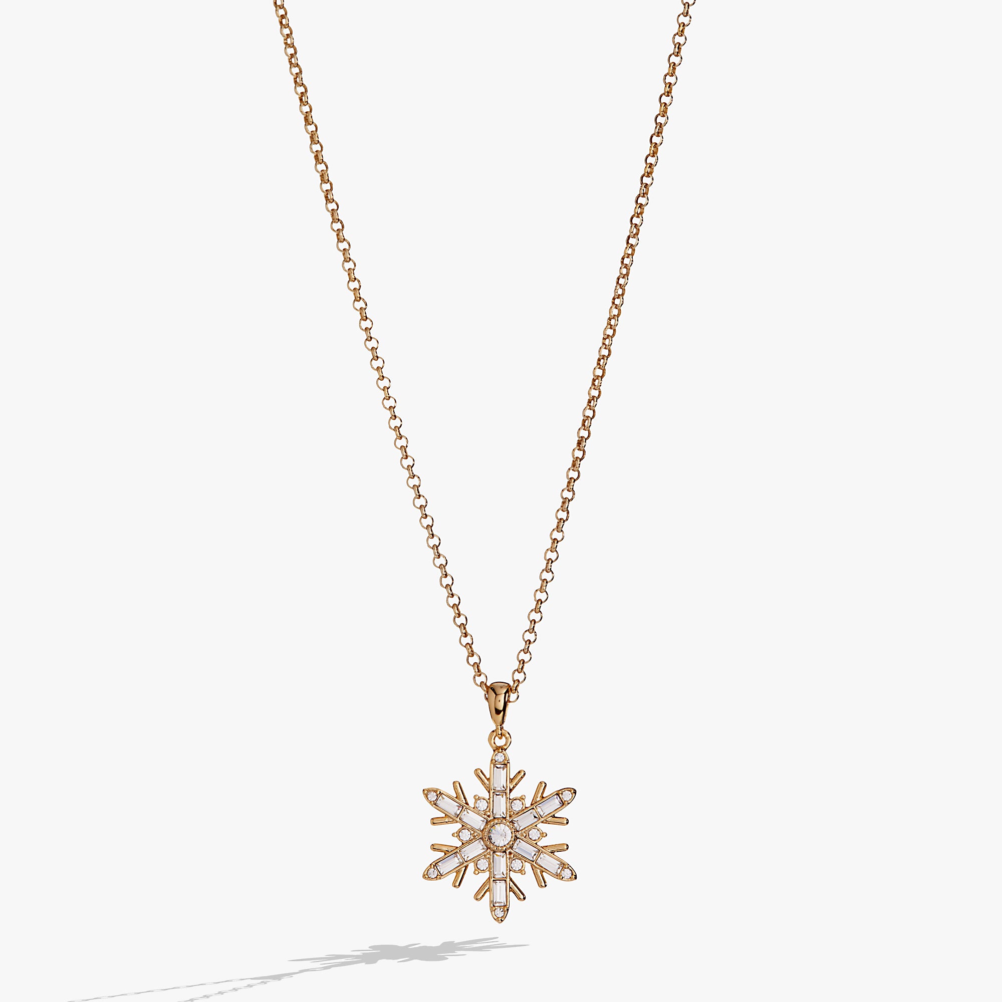 Crystal Snowflake Charm Necklace - Elegant Winter Jewelry for Women | Perfect for Christmas Gifts, Holiday Parties & Special Occasions