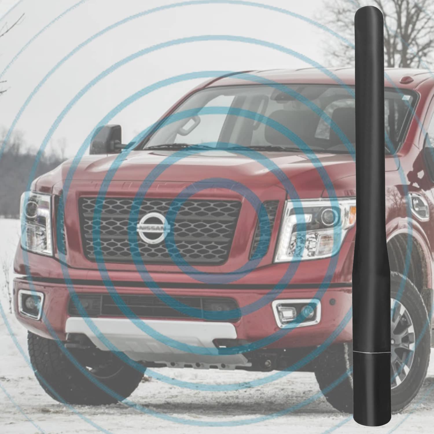 4 Inch Aluminum Radio Antenna Replacement for Nissan Titan (2004-2018) - Durable Car Antenna Mast with Enhanced Signal Reception - Perfect for Off-Roading & Daily Commuting