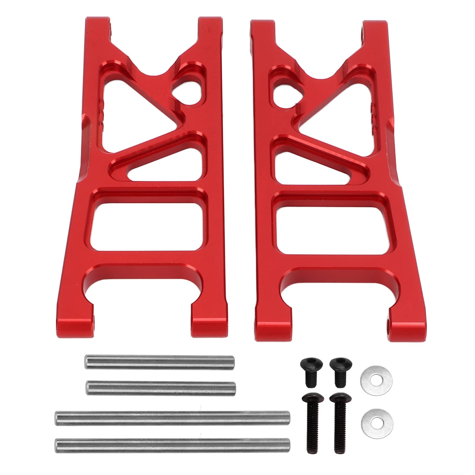 Upgrade Your RC Car with ARRMA Typhon 1/10 Aluminum Alloy Rear Lower Swing Arm Set - Durable Suspension Parts for Off-Road Racing & Bashing (Red)