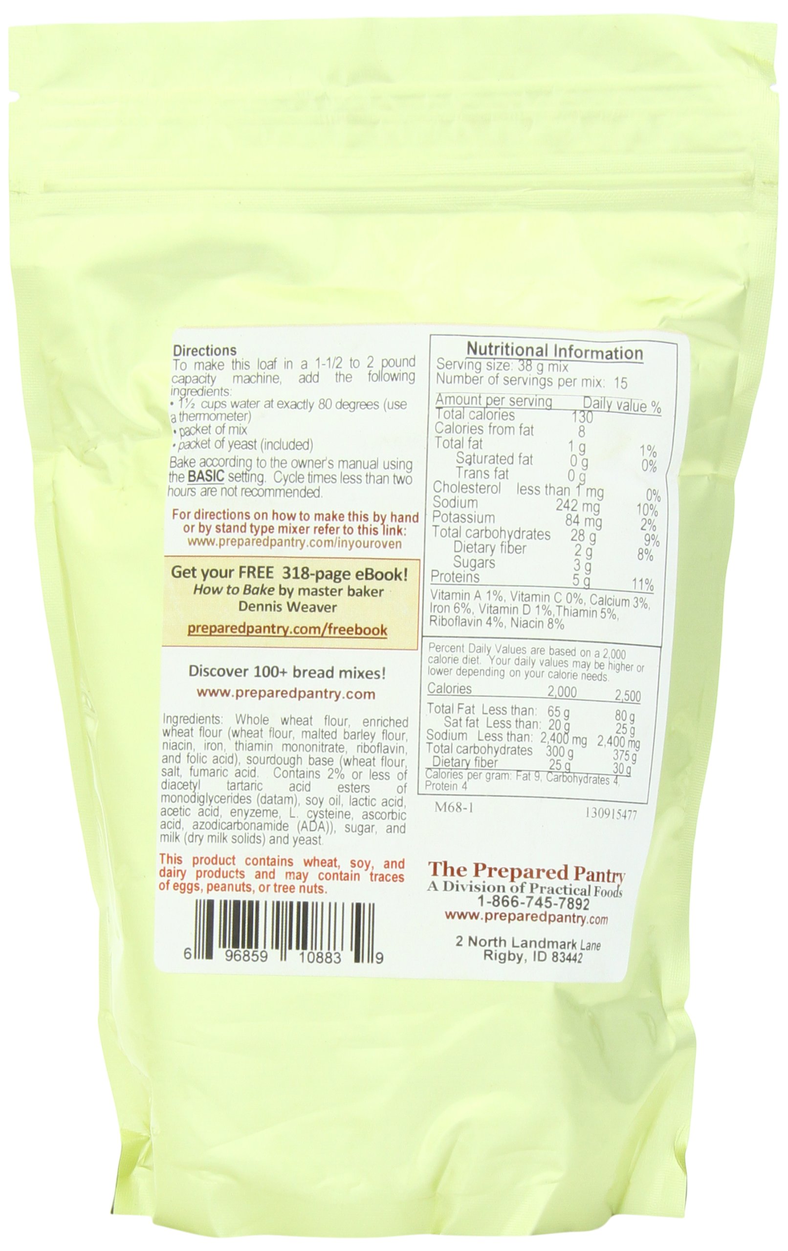Premium Sourdough Peasant Bread Mix - Artisan Gourmet Baking for Bread Machines & Ovens | The Prepared Pantry - Perfect for Homemade Loaves, Dinner Parties & Gift Giving