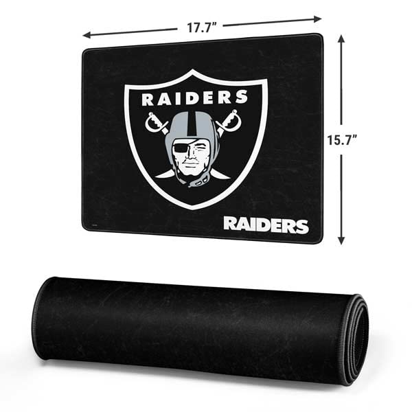 Official Las Vegas Raiders NFL Gaming Mouse Pad - Medium Size with Distressed Design, Stitched Edges, Non-Slip Rubber Base & Waterproof Surface | Perfect for Gaming, Office Work & Computer Desks