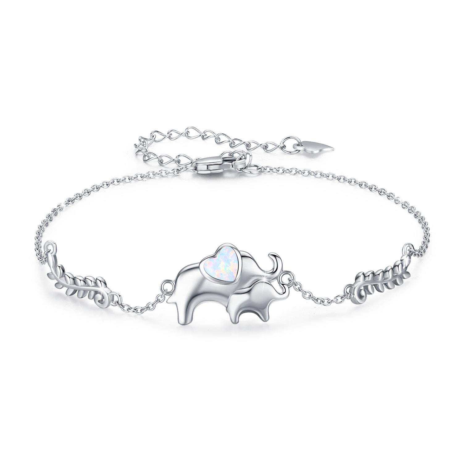 925 Sterling Silver Bracelet for Women - Dinosaur, Rose, Hummingbird, Infinite Love & Elephant Charms | Animal Jewelry Gift for Girlfriend, Wife, Daughter | Perfect for Birthdays, Anniversaries & Special Occasions