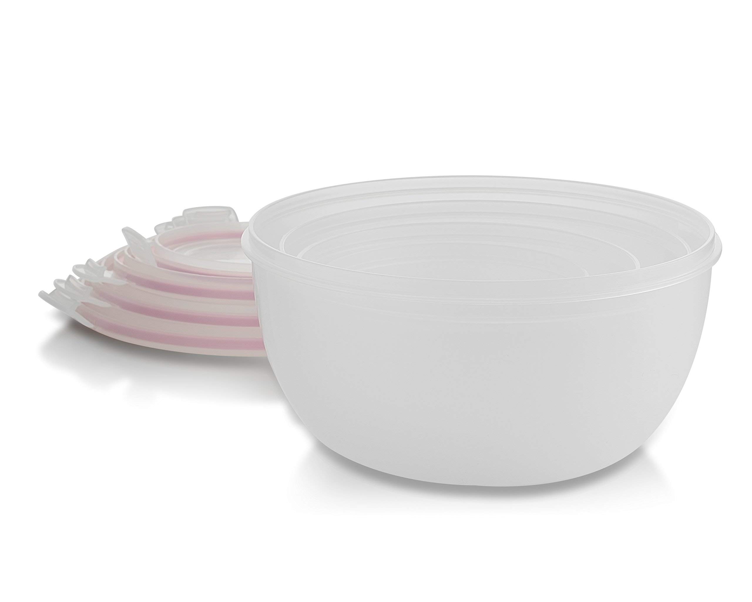 Komax Biokips 4-Piece Mixing Bowls Set with Lids - BPA-Free, Stackable Airtight Food Storage Containers for Meal Prep - Microwave & Dishwasher Safe Salad Bowls - Perfect for Kitchen, Picnics, and Leftovers Storage