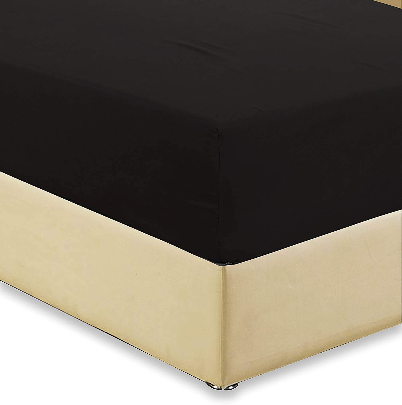 Premium 600-Thread Count Egyptian Cotton Fitted Sheet Queen Size (60