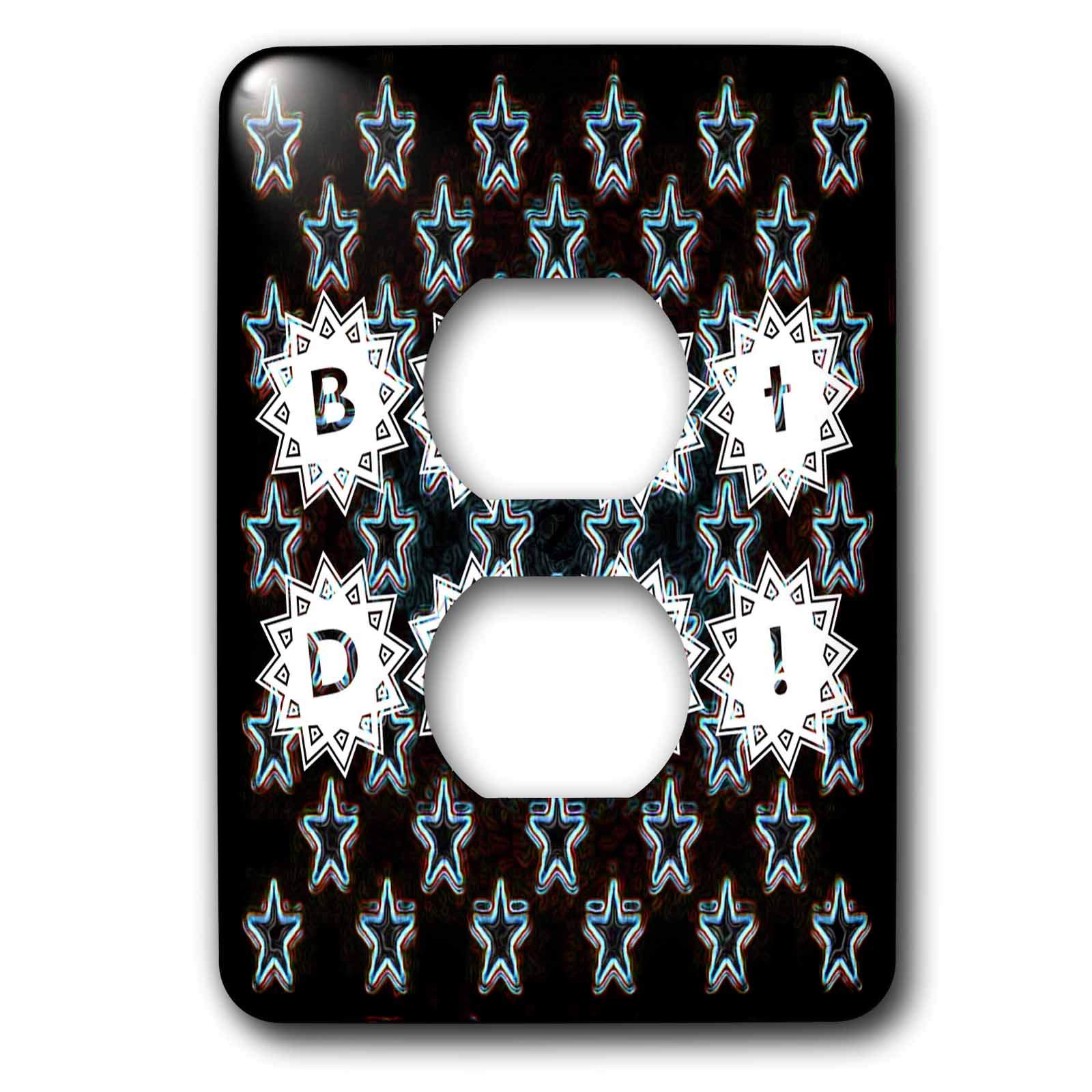 3D Rose Best Dad with Stars Outlet Cover - Decorative Electrical Outlet Cover Plate for Home, Office & Gifts - Perfect for Father's Day, Birthday & Home Decor