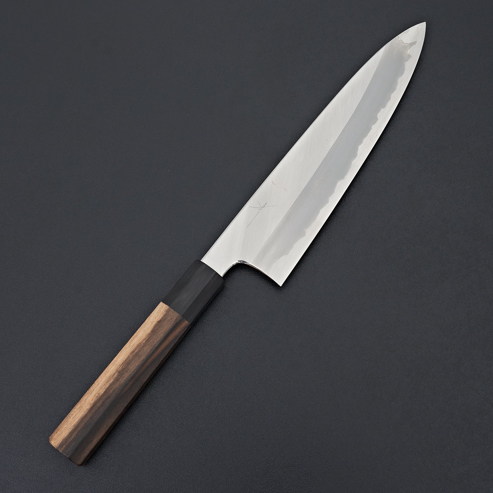 Hitohira Togashi Blue #1 Stainless Clad Migaki Gyuto 240mm Japanese Chef Knife with Kurokaki Persimmon Handle - Perfect for Sushi, Meat Cutting & Professional Kitchen Use