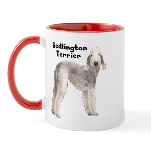 White/Red Inside - Bedlington Terrier Mug