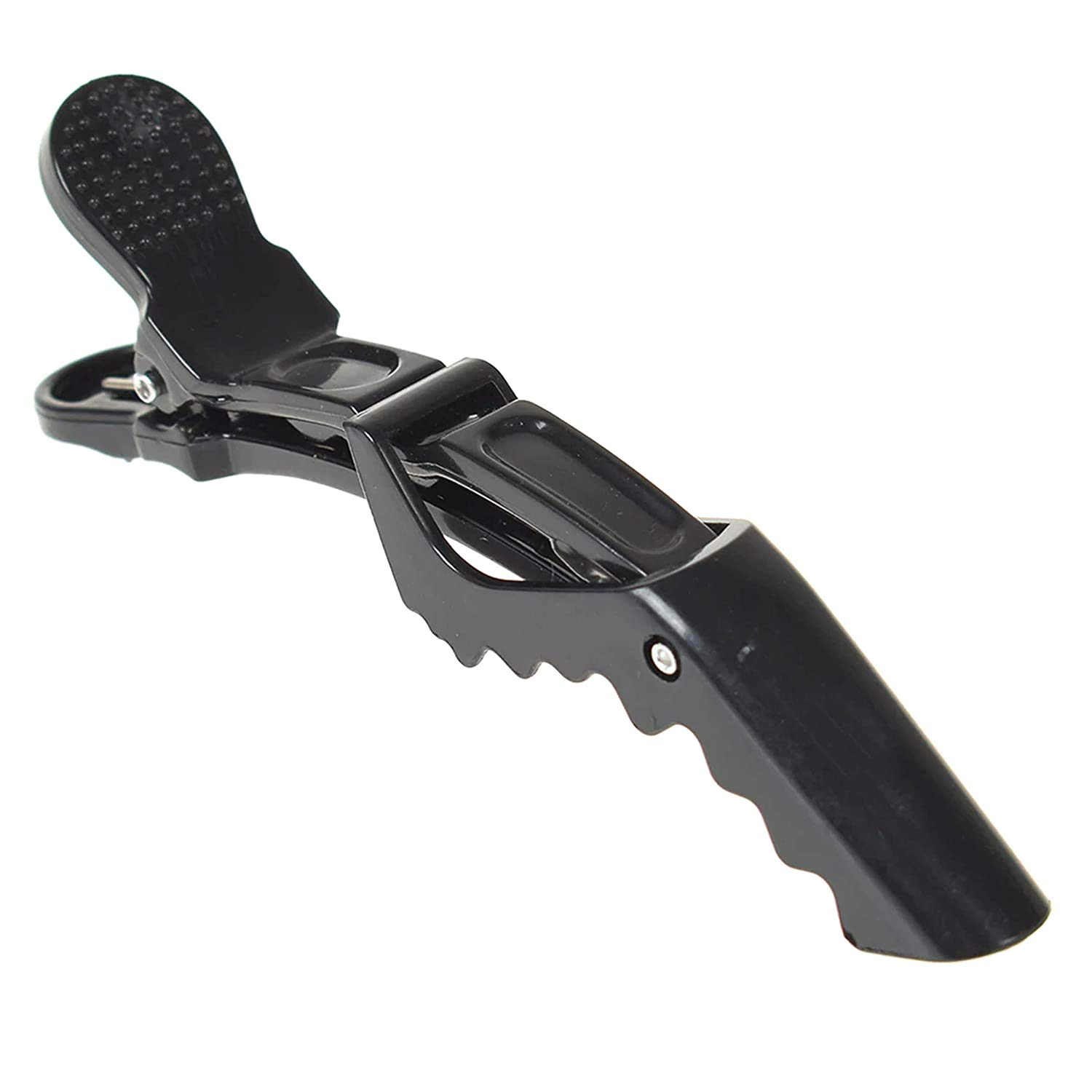 DEXO Professional Black Hair Clips for Salon & Styling - 6 Pack | Sectioning & Cutting Hair Clips for Women, Men & Kids | Perfect for Hairdressing, Braiding & DIY Haircuts
