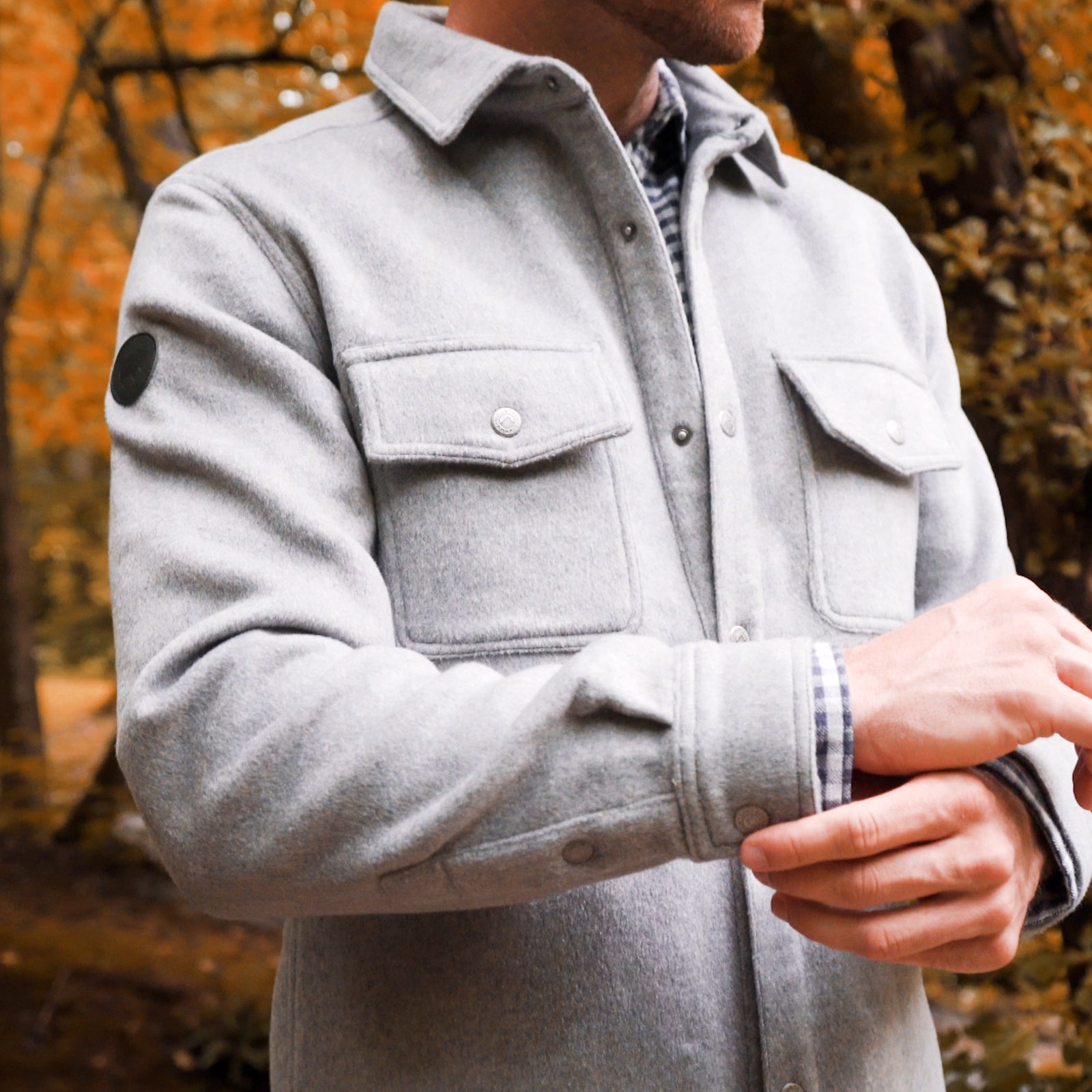 Dover Wool Shirt Jacket for Men - Warm Winter Fleece Lined Plaid Shirt Jacket - Outdoor Hiking, Camping & Casual Wear