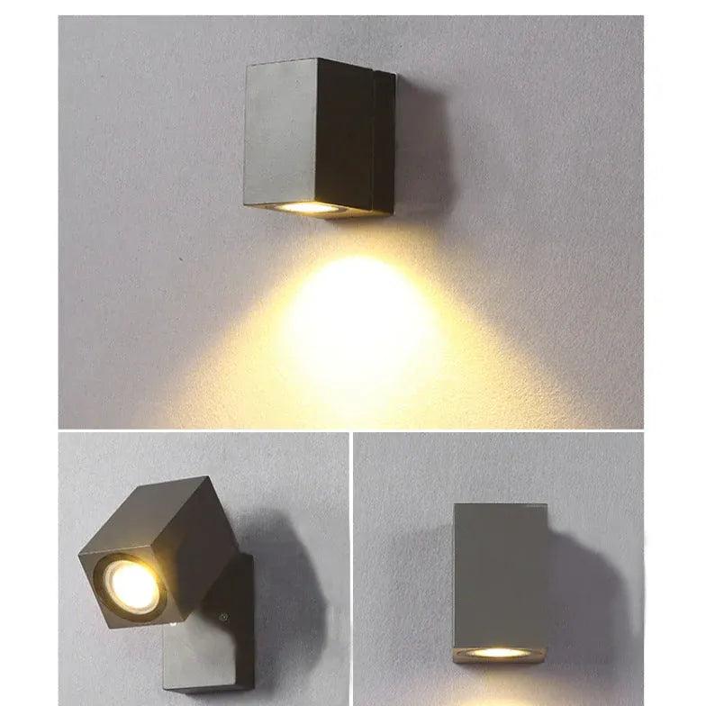 Rotating Cube LED Wall Light - Modern Outdoor Lighting for Patio, Garden, and Porch - Waterproof & Energy Efficient - Perfect for Decoration and Security