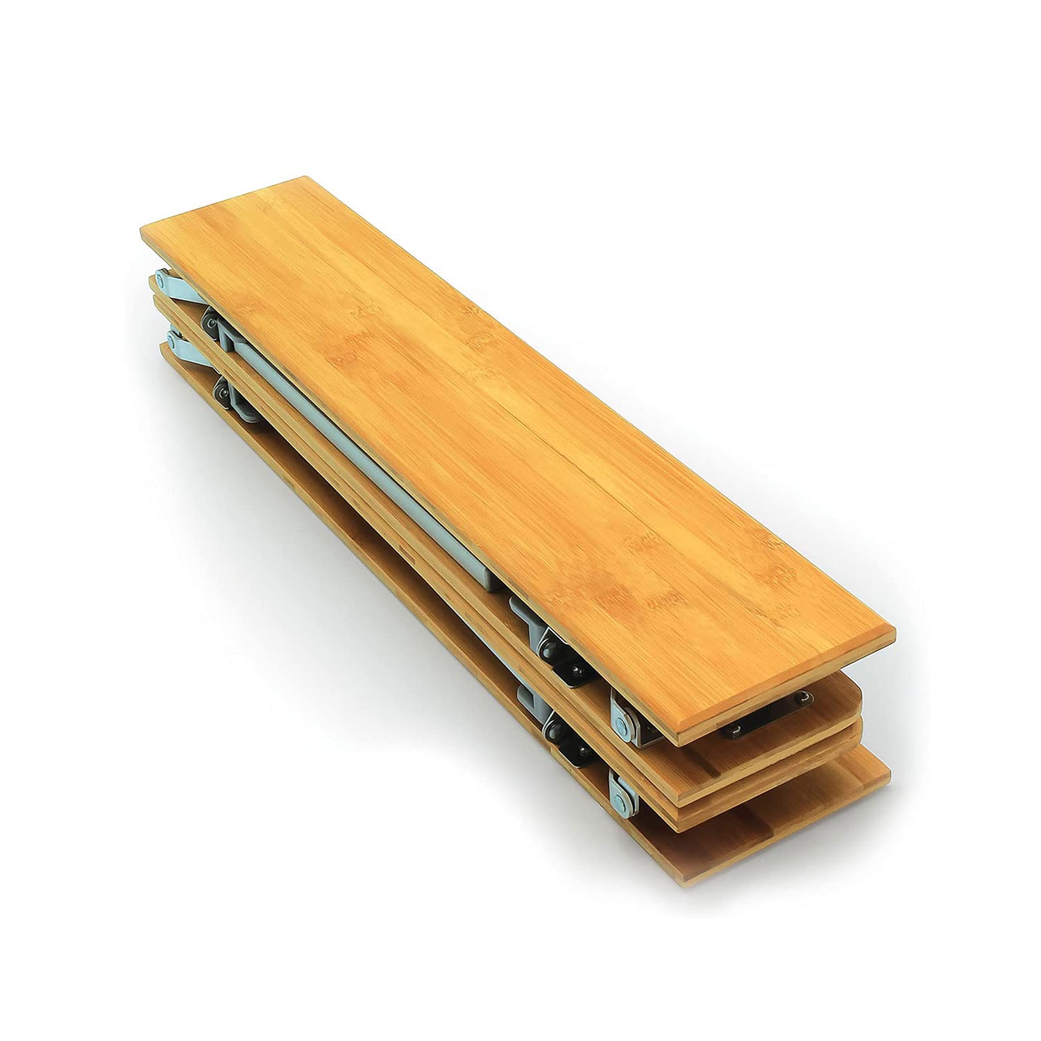 Camco Folding Bamboo Table with Aluminum Legs - Lightweight Portable Outdoor Dining Table for Camping, Picnics & Patio (Natural Bamboo Top, Model 51895)