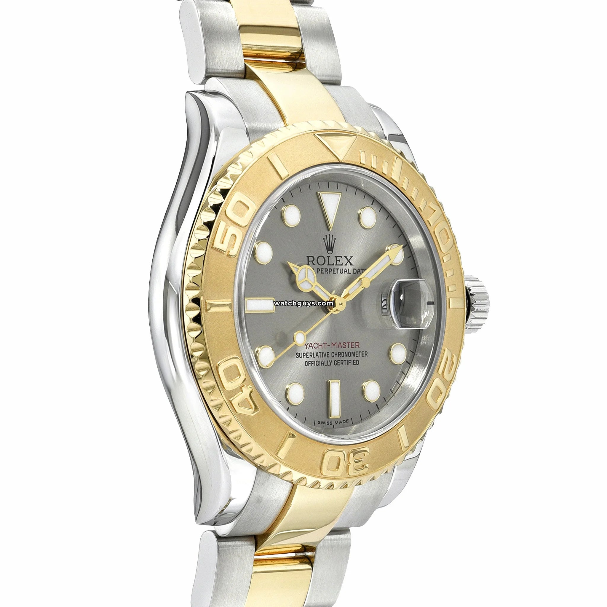Rolex Yacht Master 16623 Slate Two Tone Men's Luxury Watch - Stainless Steel & Gold, Automatic Movement, Waterproof - Perfect for Sailing, Yachting & Formal Events